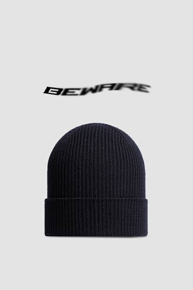 "X" Satin-Lined Beanie - Absolute Black