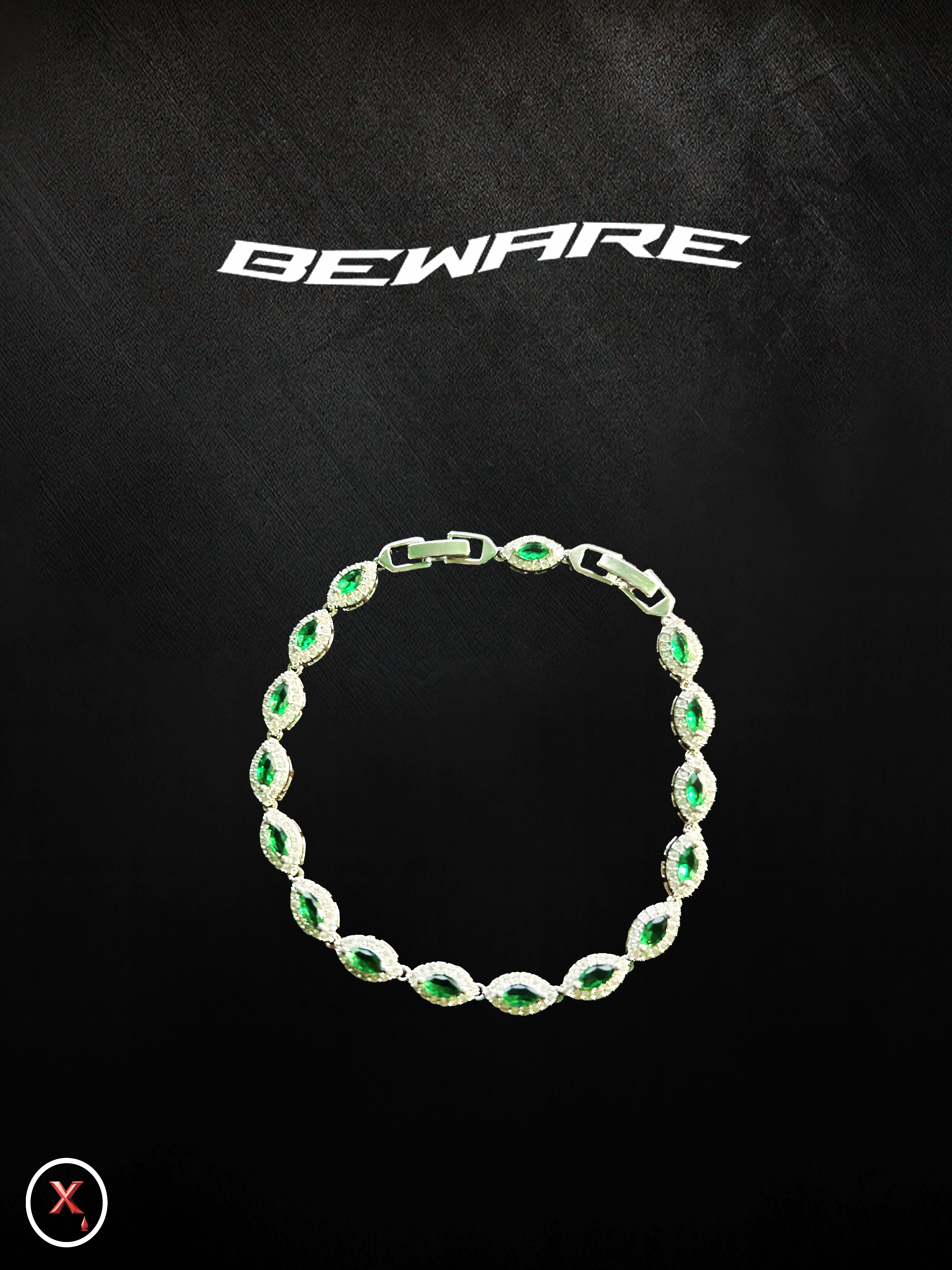 Emerald Green Hex-Bracelet