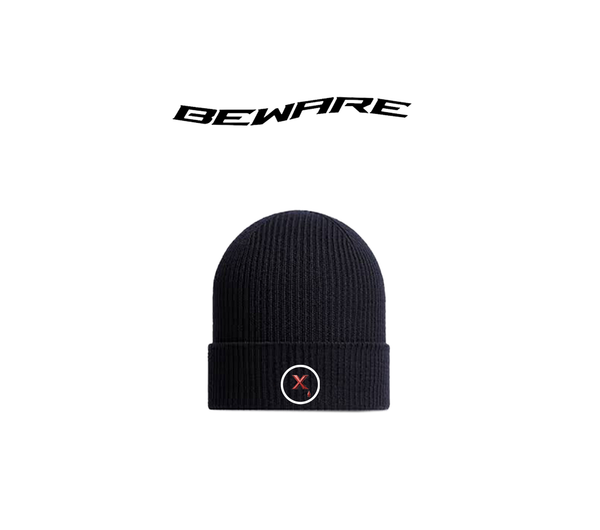 "X" Satin-Lined Beanie - Absolute Black